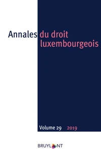 Annales du droit luxembourgeois N° 29/2019