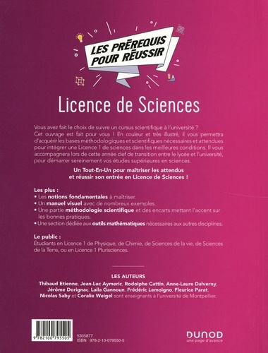 Tous les pré-requis pour réussir en Licence de Sciences. Maths pour les sciences, physique, chimie, géosciences, sciences de la vie