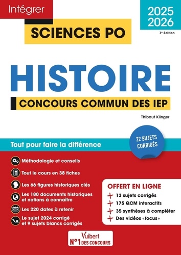Histoire. Concours commun des IEP  Edition 2025-2026
