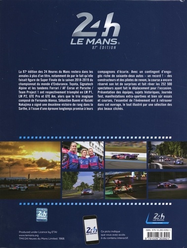 24h Le Mans 87e édition. Livre officiel  Edition 2019
