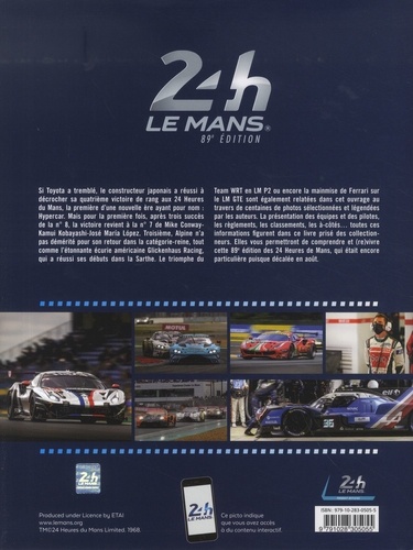 24h Le Mans 89e édition. Livre officiel  Edition 2021
