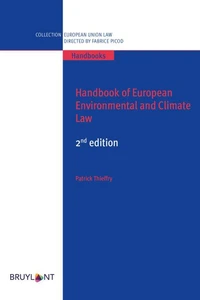 Handbook of European Environmental Law