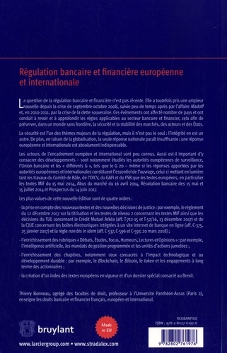 Régulation bancaire et financière européenne et internationale 4e édition
