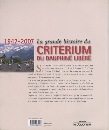 La grande histoire du Critérium du Dauphiné Libéré (1947-2007)