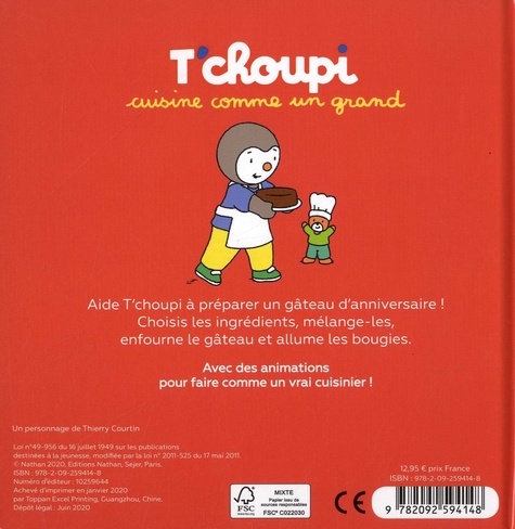 T'choupi cuisine comme un grand de Thierry Courtin - Album - Livre ...