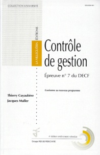 Thierry Cuyaubère et Jacques Muller - Decf Epreuve N° 7 Controle De Gestion. 4eme Edition.