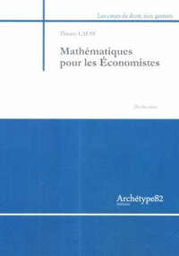 Tlchargements mp3 gratuits Livres audio lgaux Mathmatiques pour les conomistes 9782363412027 par Thierry Lafay