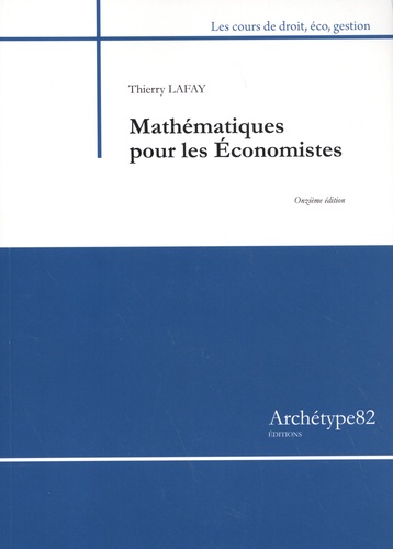 Mathématiques pour les économistes 11e édition