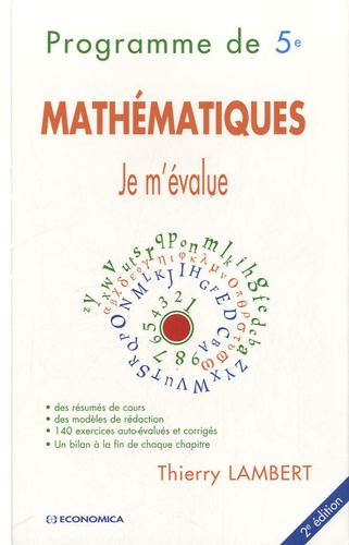 Thierry Lambert - Mathématiques, je m'évalue - Programme de 5e.