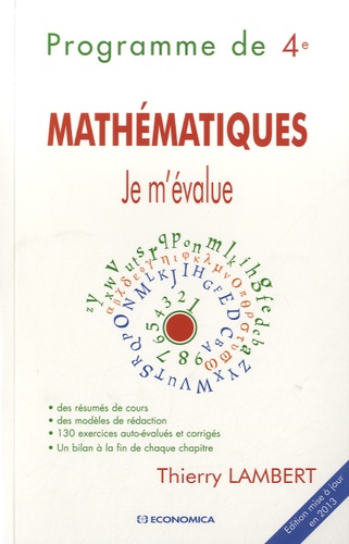 Thierry Lambert - Mathématiques - Je m'évalue - Programme de 4e.