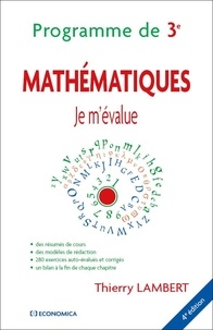 Thierry Lambert - Mathématiques - Programme de 3e.