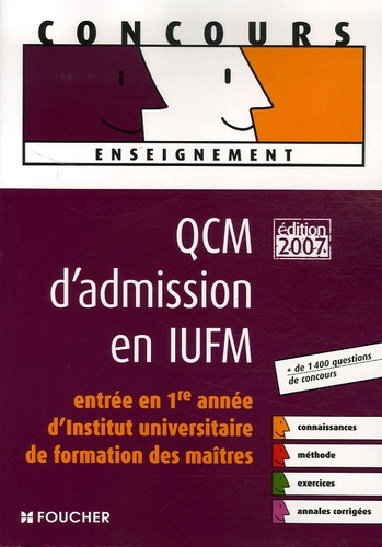 Thierry Marquetty et Denise Laurent - QCM d'admission en IUFM.