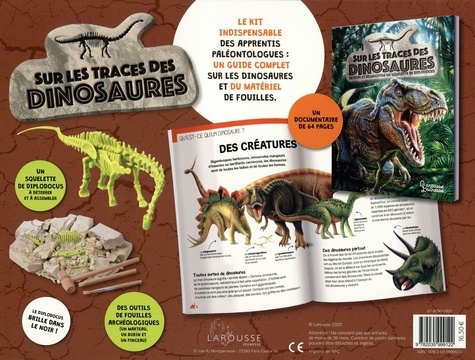 Coffret Sur les traces des dinosaures. Déterre et reconstitue un squelette de diplodocus