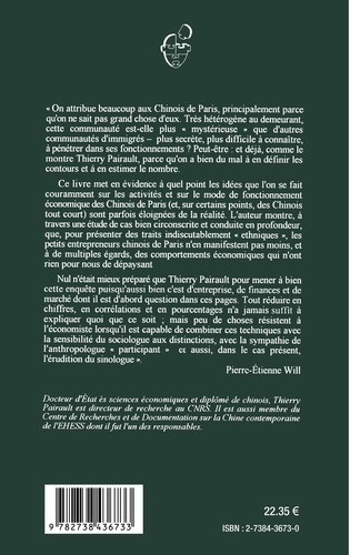 L'intégration silencieuse. La petite entreprise chinoise en France
