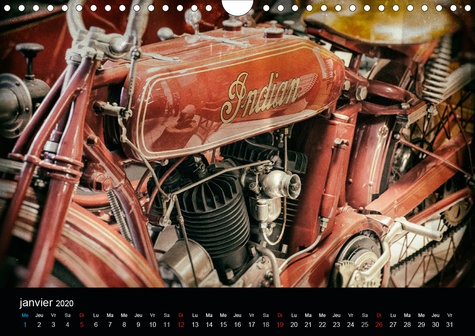CALVENDO Mobilite  MOTOS VINTAGE (Calendrier mural 2020 DIN A4 horizontal). Exposition de motos anciennes (Calendrier mensuel, 14 Pages )