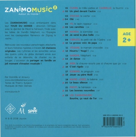 Zanimomusic 2. Autour du monde !  avec 1 CD audio