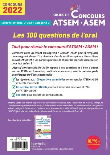 ATSEM-ASEM. Les 100 questions de l'oral. Externe, internat, 3e voie. Catégorie C  Edition 2022