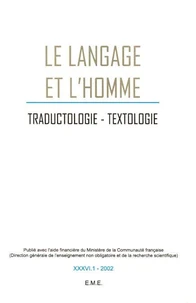 Traductologie, textologie