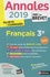 Français 3e. Sujets & corrigés  Edition 2019 - Occasion