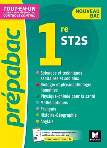 Thomas Brunet et Valérie Goll - PREPABAC 1re ST2S - Bac 2022 - Toutes les matières - Cours et contrôle continu.