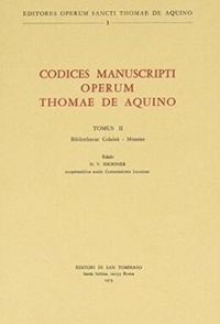 Thomas d'Aquin - Codices manuscripti operum Thomae de Aquino.