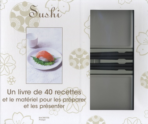 Sushi. Coffret composé d'un livre de 40 recettes et le matériel pour les présenter et les préparer