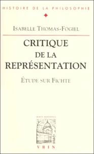 Critique de la représentation.