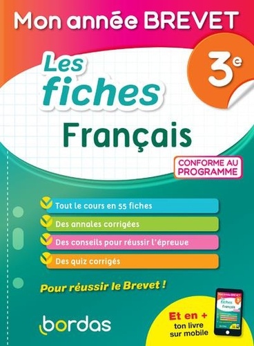 Les fiches Français 3e  Edition 2021