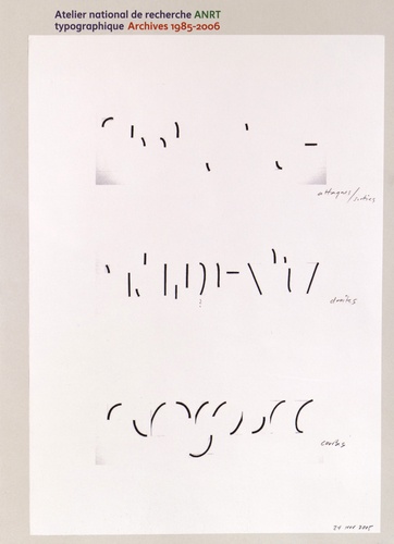 Thomas Huot-Marchand et Roxane Jubert - Atelier national de recherche typographique ANRT - Archives 1985-2006.