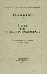 Etudes sur "Renaut de Montauban"