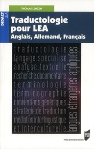 Thomas Lenzen - Traductologie pour LEA - Anglais, Allemand, Français.