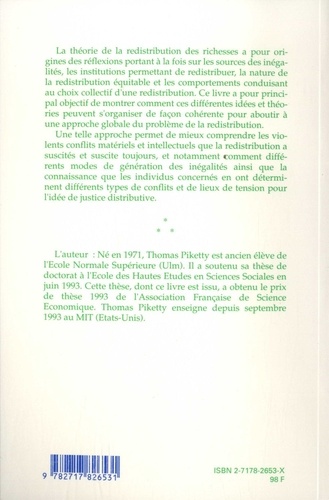 Introduction à la théorie de la redistribution des richesses