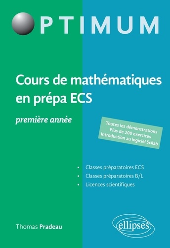 Cours de mathématiques en prépa ECS 1re année