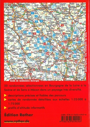 Bourgogne de la Loire à la Saône. Les 50 plus belles randonnées