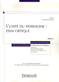 L'unité du patrimoine : essai critique