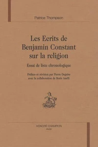 Les écrits de Benjamin Constant sur la religion