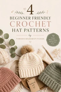 4 Beginner Friendly Crochet Hat Patterns