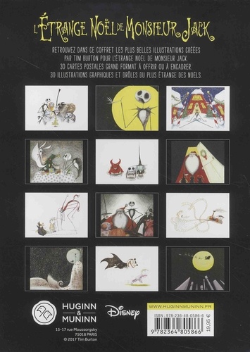 L'étrange Noël de Monsieur Jack. 30 cartes postales signées Tim Burton