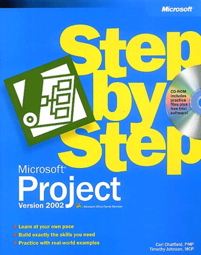 Timothy-D Johnson et Carl-S Chatfield - Project Version 2002 Step By Step. Cd-Rom Included.