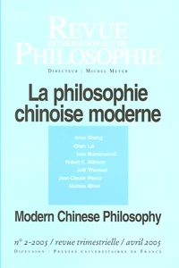 La philosophie chinoise moderne