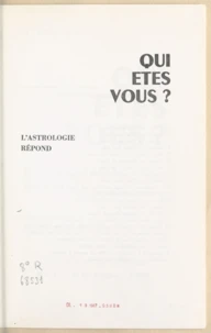 Qui êtes-vous ?