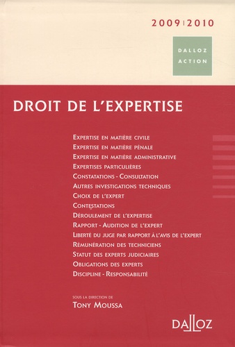 Tony Moussa - Droit de l'expertise.