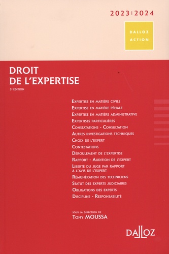 Droit de l'expertise  Edition 2023-2024