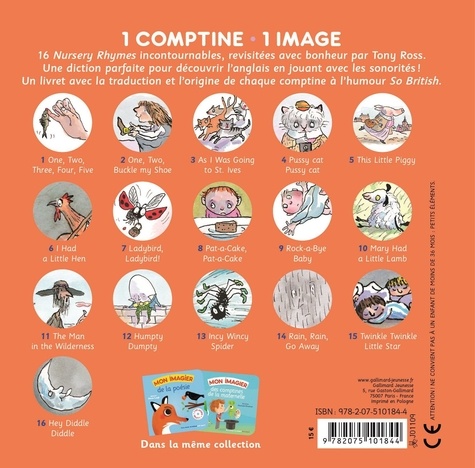 Mon imagier des comptines anglaises. 16 Nursery Rhymes  avec 1 CD audio