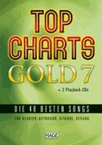 Top Charts Gold 7 mit 2 Playback CDs - Die 40 besten Songs für Klavier, Keyboard, Gitarre und Gesang.