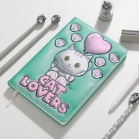 carnet 3d white cat