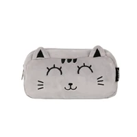 Trousse plush grey cat