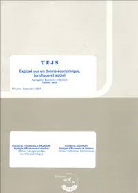 TEJS Exposé sur un thème économique juridique et social