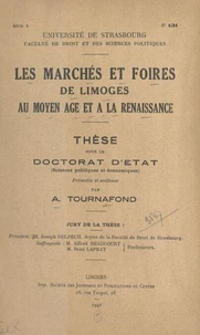 Les marchés et foires de Limoges au Moyen Âge et à la Renaissance