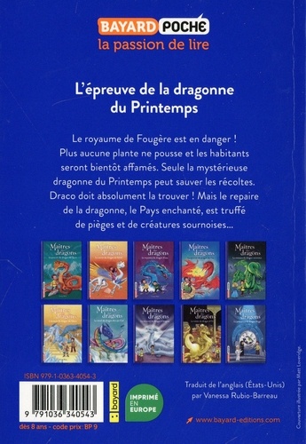 Maîtres des dragons Tome 14 L'épreuve de la dragonne du Printemps